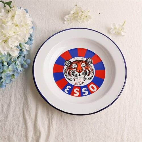 26.5cm American Tiger Plate Dish Plate Thickened Fruit Plate Household Baked Rice Turnip Plate