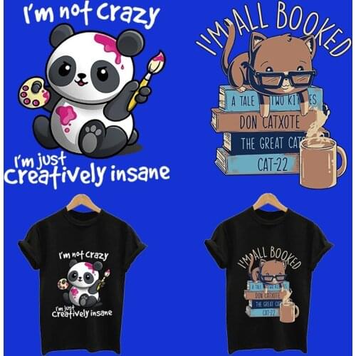 Heat-sensitive patches Cute panda stripes Iron-on transfers for clothing applique thermo stickers on clothes custom patch tops