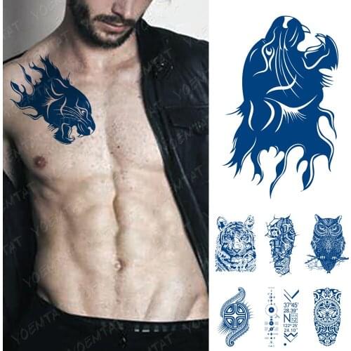 Juice Lasting Ink Tattoos Body Art Waterproof Temporary Tattoo Sticker Mehndi Henna Peacock Tatoo Arm Fake Flower Moon Tatto