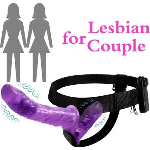 YEMA Multi-Speed Double Dual Big Dildo Vibrator Lesbian Strap on Adult Sex Toys for Woman Vagina Strapon