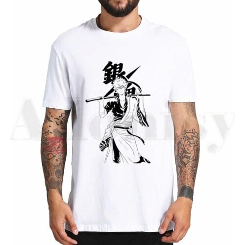 Gintama Anime Sakata Gintoki Kagura T Shirts Tops Tees Men Women Short Sleeve Casual T Shirt Streetwear Funny