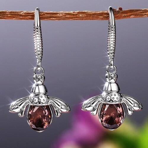 2021 Newest Charm OL Female Earring Creative Bee Shape Unique Women Dangle Earrings Versatile Fashion Jewelry Gift Wholesale