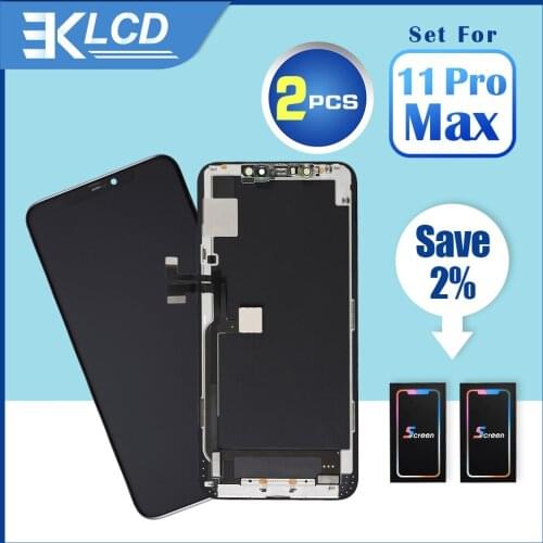 2PCS INCELL Pantalla LCD for iPhone 11 Pro MAX TFT OLED Display with 3D Touch Digitizer Assembly OEM Screen Replacement Turetone
