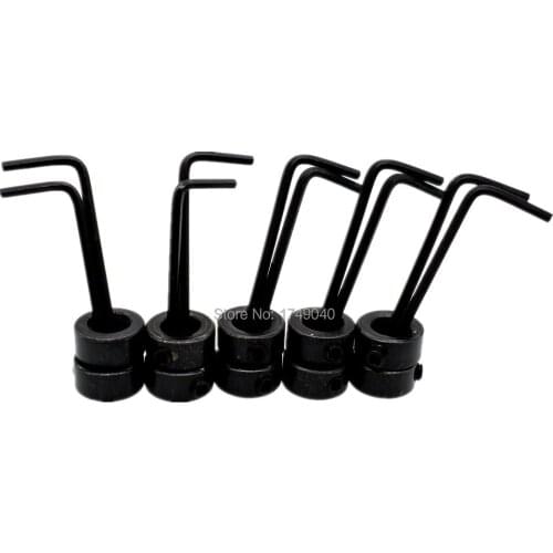10pcs Drill Bit Depth Stop Collars Ring Woodworking Tools Diameter 8mm Carbon Steel Positioner Locator 10pcs Portable Hex Wrench