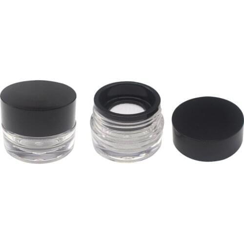 100Pcs 3g Plastic Empty Powder Puff Case Face Powder Blusher Makeup Cosmetic Jars Containers