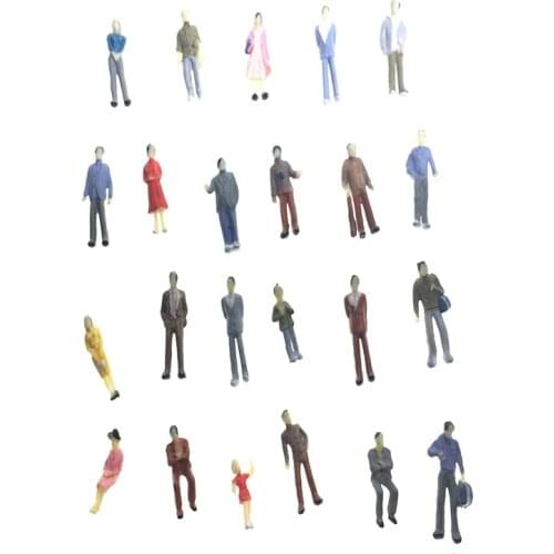 100Pcs/lot 1:100 Scale Model Miniature Figures Plastic Boutique For Architecture Model Building