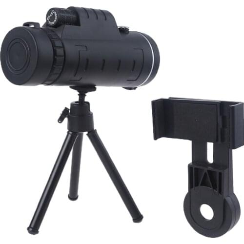 40x60 Monocular Telescope with Universal Phone Mount and Tripod and Compass Portable Night Vision Monoculars for Hiking