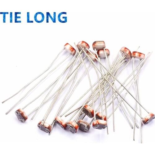 50PCS LDR Photo Light Sensitive Resistor Photoelectric Photoresistor Photosensitive Resistance 5528 GL5528 5537 5506 5516 5539
