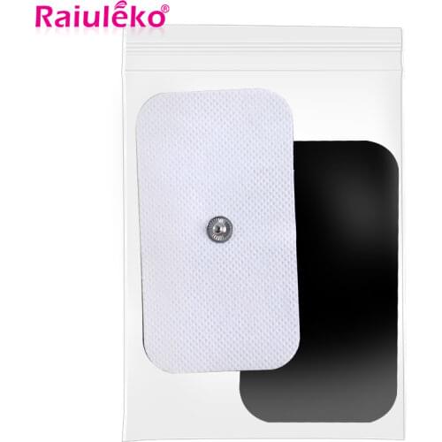 10P/lot Tens Electrodes Digital Therapy Machine Massage 3.5mm Plug 5x9cm Ems Nerve Muscle Stimulator Silicone Gel Electrode Pads