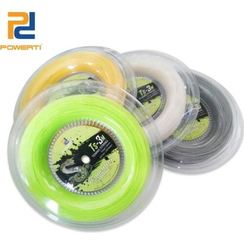 Free Shipping Powerti 1.30mm Tennis String SNAKE Nylon Soft Control Tennis Racket Training String 200m Reel 56-59 Pounds TS-3M