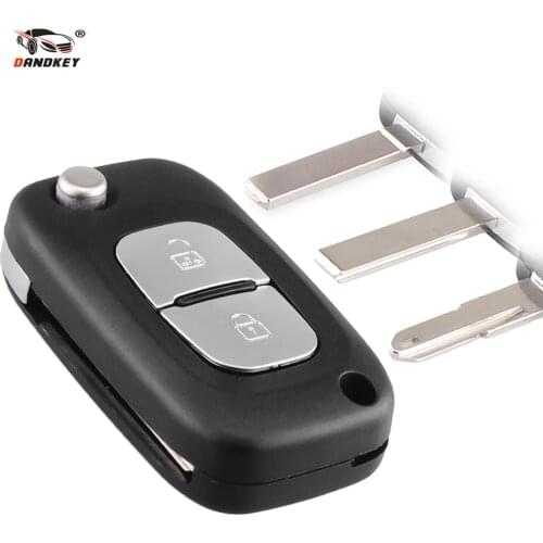 Dandkey 2 Buttons Car Key Case Remote Flip Folding Car Key Shell For Renault Clio Megane Kangoo Modus With HU83 VA2 NE73 Blade
