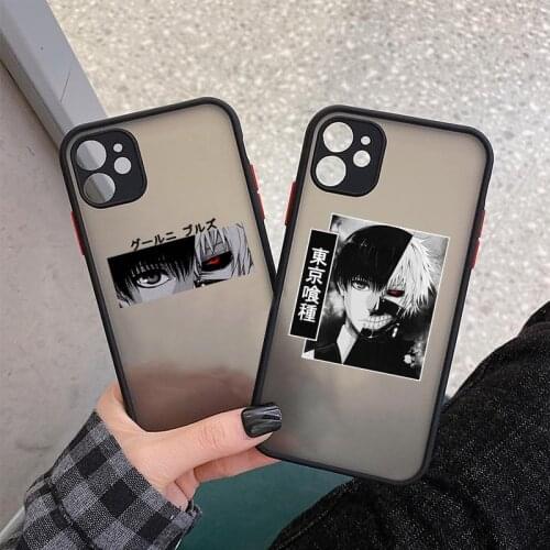 Tokyo Ghoul Anime Kaneki Ken Phone Case for IPhone 8 7 6s Plus XR Xs 11 12 Mini Pro Max Se2 Japan Cartoon Protective Clear Cover