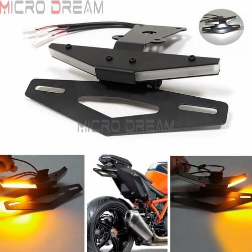 For 2020 1290 Super R Tail Tidy Fender Eliminator Kit LED Integrated Turn Signals License Plate Light Bracket Registration Plate