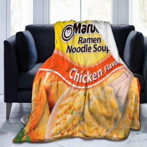 Talcholar Ramen Noodles Chicken Flavor Flannel Fleece Throw Blanket, Lightweight Cozy Plush Microfiber BedspreadsThrow(60X50)