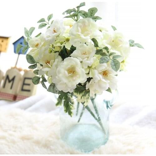 Artificial Flower Tea Rose Hold Beam Oil Painting Simulation Flower Bouquet Rose Home Furnishing Decoration