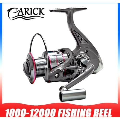 YO1000-12000 Fishing Spinning Reel 5.2:1/4.0:1 Metal Spool 13BB Bearings Sea Saltwater Fishing Reel Feeder 12KG Max Drag Wheels