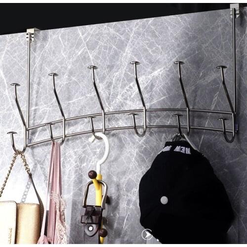 Clothes hook behind the door, door-back clothes hook, creative bedroom coat hook, iron rack on the door