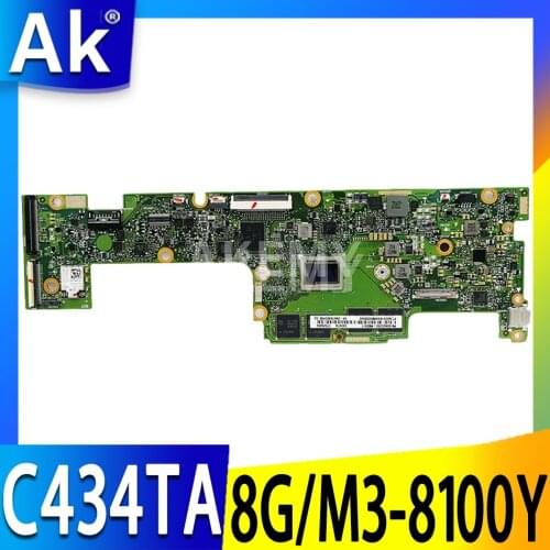 90NX0230-R00051 C434TA 8G/M3-8100Y Laptop motherboard For ASUS C434TA C434T Mainboard motherboard