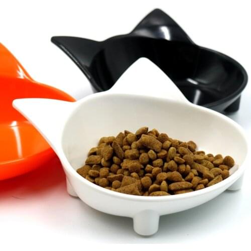 Pet bowl melamine anti-skid cute cat color supplies