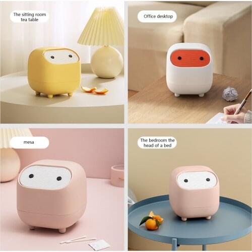 Mini Trash Can Desktop Waste Bin Kitchen Plastic Bucket garbage with Storage in kitchen Office Supplies Home Table Rubbish Bin