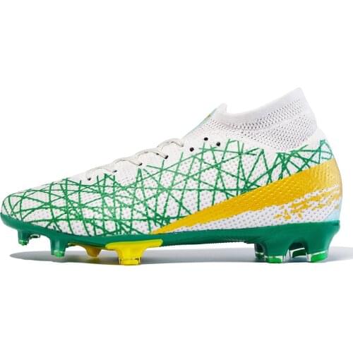 Men Football Sneakers High Quality Outdoor Teenagers Soccer Shoes Cr7 Long Spikes Soccer Cleats Zapatillas Deportivas Hombre