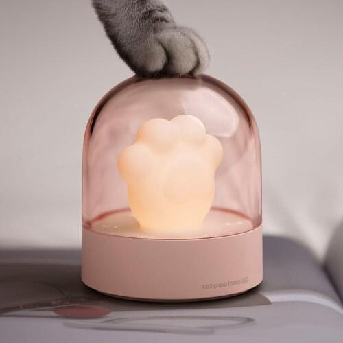 Musical Lamp mini Bedside Cat Claw Nursery Night Light Lamp USB Rechargeable Cute Cartoon Lamp For Living Room