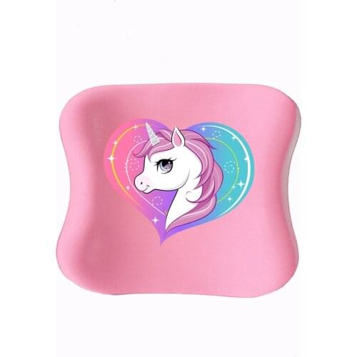 Custog Memory Foam Kids-Young Visco Waist Support Back Pillow For Study Chair Orthopedic Health Care Pad Unicorn