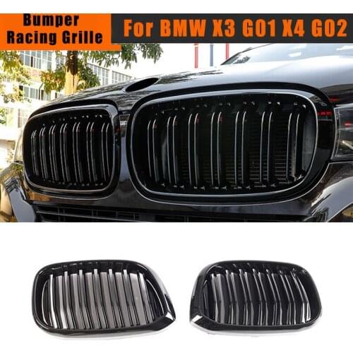 Front Kidney Grills For BMW X3 G01 X4 G02 Front Bumper Racing Grills Replacement for xDrive20i xDrive30i 2018+ Auto Styling