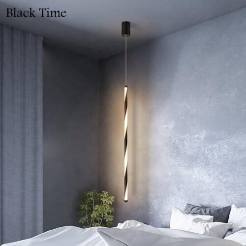 Modern LED Chandelier Indoor Lights Bedside Chandelier for Living Room Bedroom Dining Room Kitchen Lighting Fixtures Black White