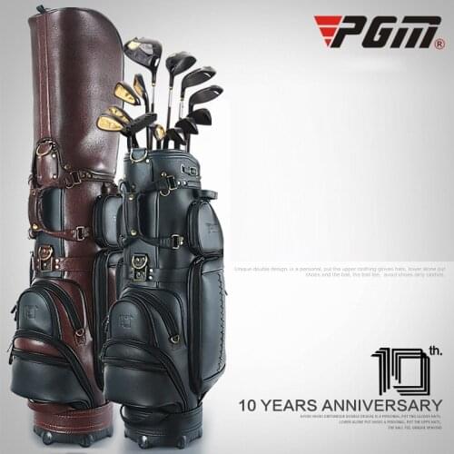 Pgm Genuine Leather Standard Golf Bag Waterproof High Quality Standard Ball Air Bags Large Capacity Golf Package D0740