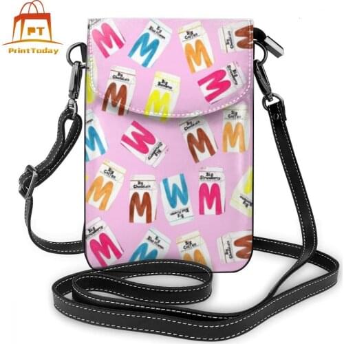 Strawberry Milk Shoulder Bag Strawberry Milk Leather Bag Shopper Trend Women Bags Woman Multifunctional Purse