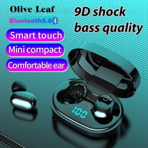 J15 TWS Earphones Wireless Bluetooth LED Power Digital Display 9D Stereo Sound Earbud Noise Reduction For Xiaomi Huawei Iphone