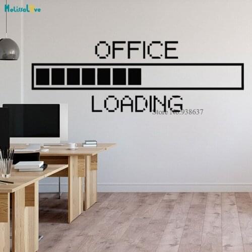Office Loading Word Decal Download progress bar Office Decal Removable Vinyl Wall Sticker Decor Wallpaper BB374