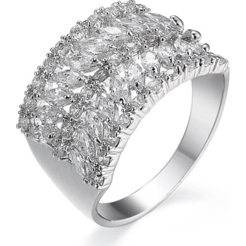 YaYI Jewelry Top Quality Princess Cut AAA+ White Cubic Zirconia Silver Color Engagement wedding Heart Rings Party Rings Gifts