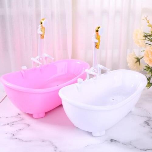 1/6 Dollhouse Miniatures Electric Bathtub Furniture Bathroom Accessories Kids Pretend Toy