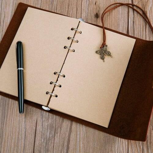 80 Sheets Notebook Refill Inner A6 Paper Pages Vintage Retro Kraft Paper Oct#25