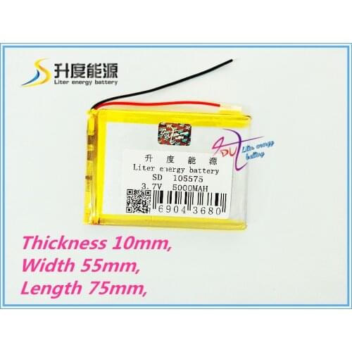 The tablet battery 3.7 V lithium polymer battery 5000 mah interphone 105575 GPS vehicle traveling data recorder