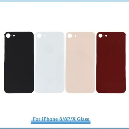 For iPhone 8 8plus X XS XR Big hole glass body back glass shell battery cover back door mobile phone case back cover