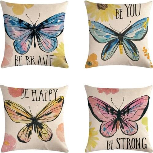 Letter Butterfly Cushion Avatar for children Decorative Cushion Covers for Throw Pillow Car Chair Decor Pillow Case almofadas