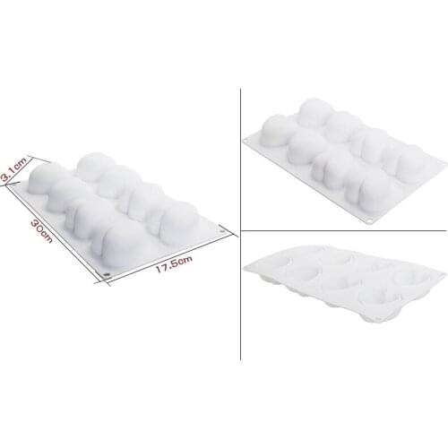 8 Heart Shape French Dessert Mousse Baking Form Moulds Silicone Cake Mold Cake Decoration Tool Chocolate Jelly Mold