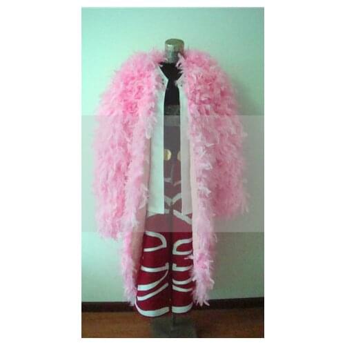 Customize One Piece Dressrosa Donquixote Doflamingo Cosplay Costume Feather Coat Outfit