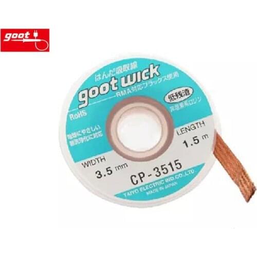 1 pcs Japan GOOT Repair Tools CP-3515 Suction Tin Wick Width 3.5MM Length 1.5M RoHS Solder Remover Wick For RMA