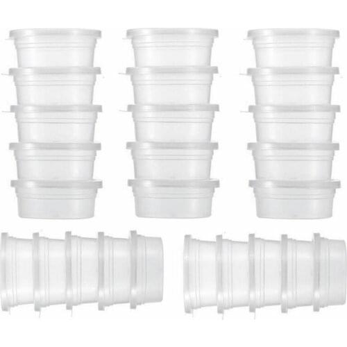 25PCS 6.8x5.5x2.8cm round transparent storage box container, sealed mucus clay storage tank with lid