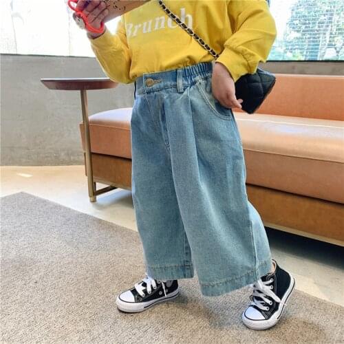 Fashion Loose Baby Spring Autumn Jeans Pants For Boys Girls Children Kids Trousers Clothing High Quality Teenagers 2021
