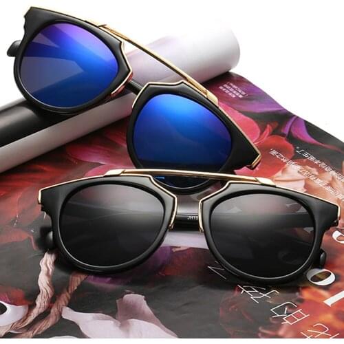 Young Trend Party Black Round Sun Glasses Polarized Mirror Sunglasses Custom Made Myopia Minus Prescription Lens -1 to -6