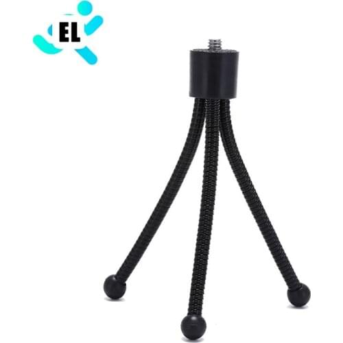 Monocular Camera Telescope Mini Tripod 1/4 Standard Interface Metal Material Mini Portable Universal Flexible