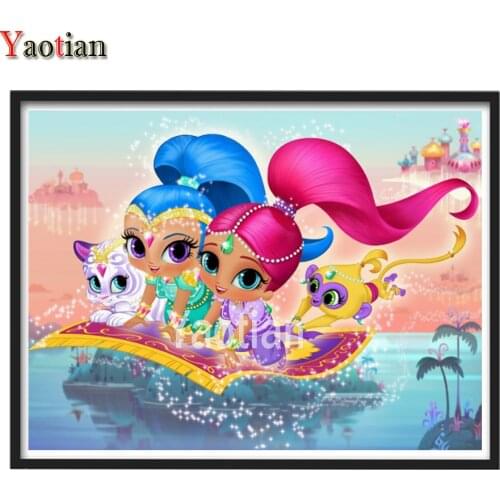 Cartoon girl magic elf Diamond Mosaic Embroidery Beads 5D Diamond PaintingCross Stitch For Interior Decoration For Home