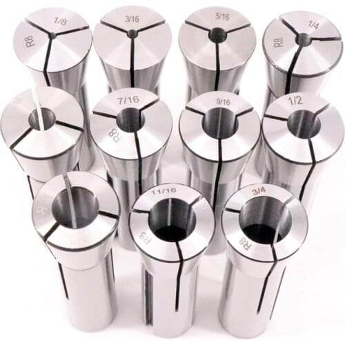 R8 Collet Set ,3-20(M12), 1/16-3/4(7/16-20), Milling tool holder, Collet Chuck, R8 Emergency Collet, R8 Extending Collet