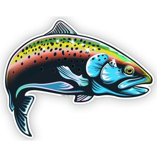 Rainbow Trout Fish Sticker Laptop Cup Cooler Boat Tackle Box Car Window Decal