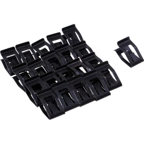 New 20Pcs Universal Car Front Console Dash Dashboard Auto Trim Metal Retainer Black Rivet Fastener Clips
